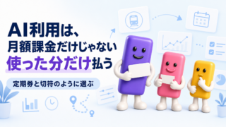 AI利用は、月額課金だけじゃない使った分だけ払う