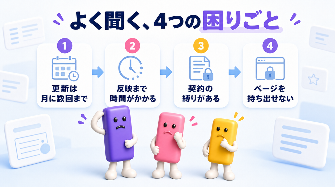 よく聞く、4つの困りごと