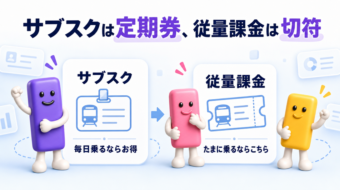 サブスクは定期券、従量課金は切符