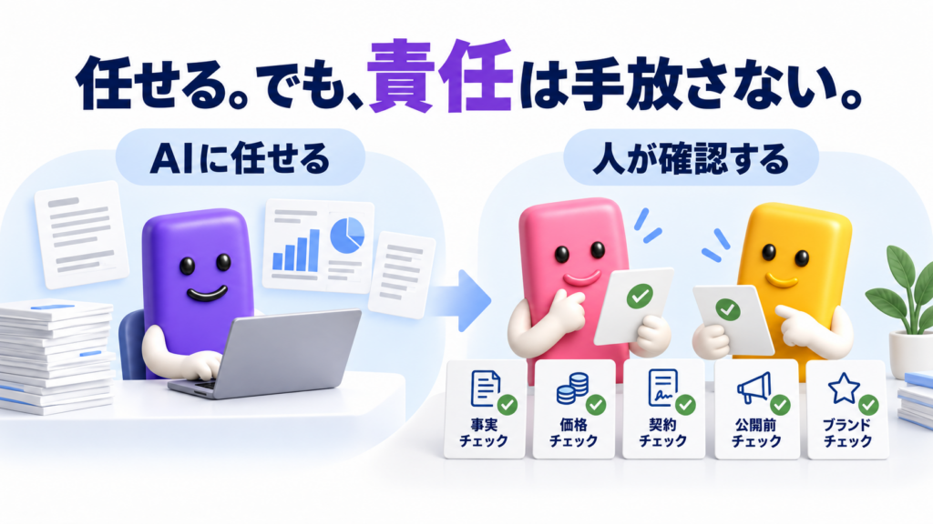 任せる作業と人間の最終判断