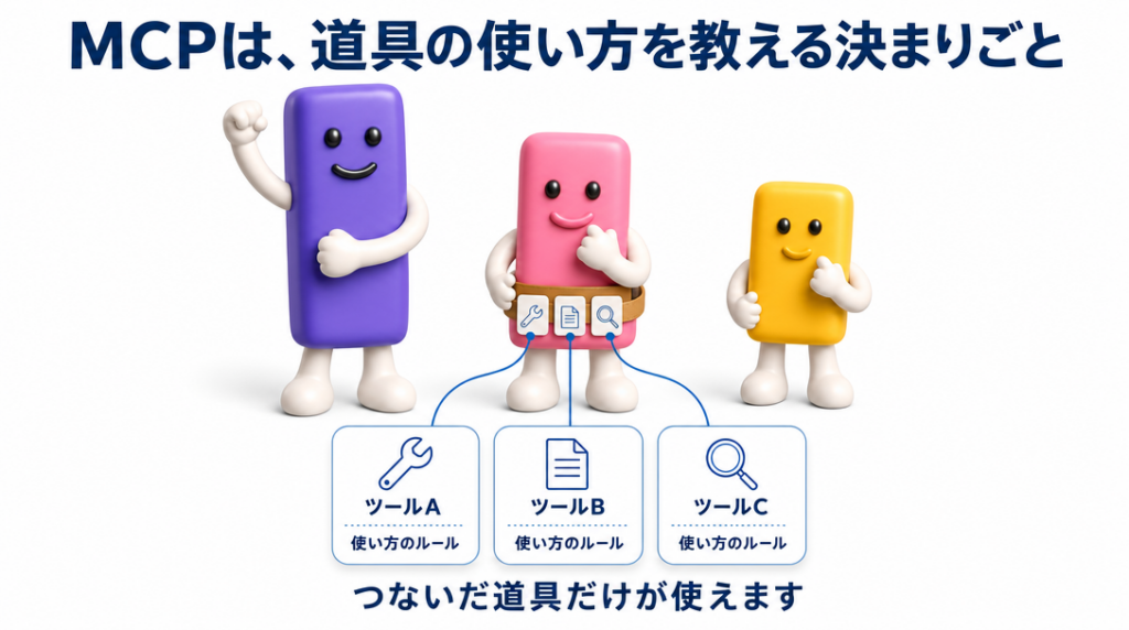 MCPは、道具の使い方を教える決まりごと