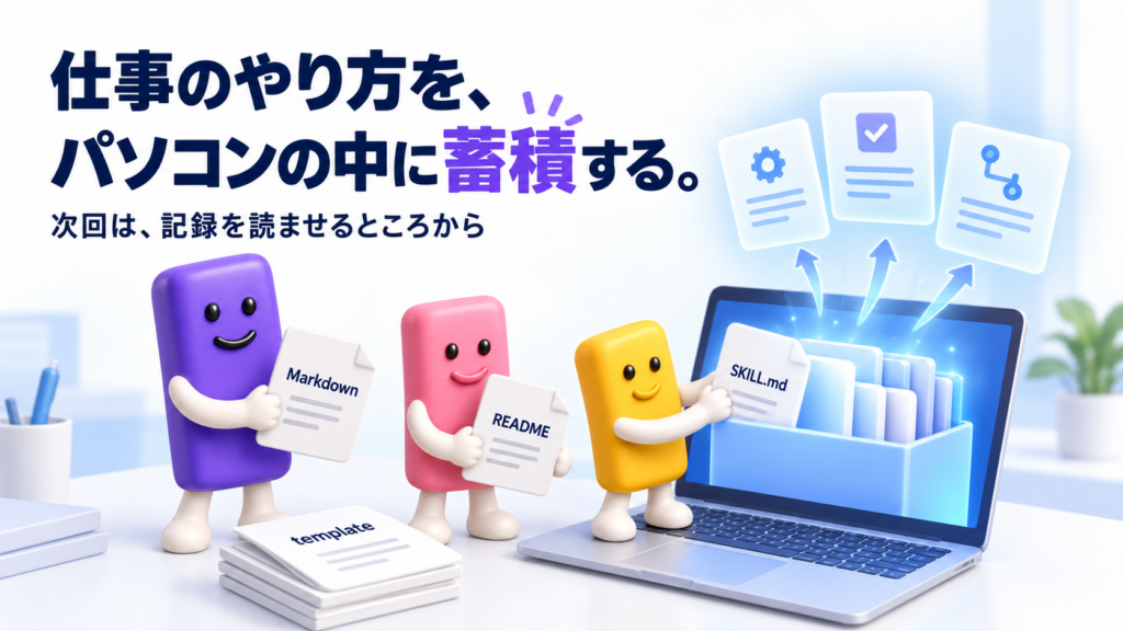 仕事のやり方をPCへ蓄積・再利用